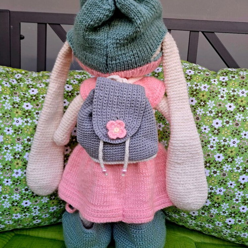 Handmade amigurumi bunny made to order with clothes