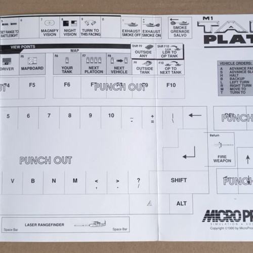 M1 Tank Platoon MicroProse Amiga game like new, complete in box