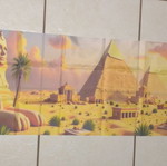 Sphinx and Pyramids table runner