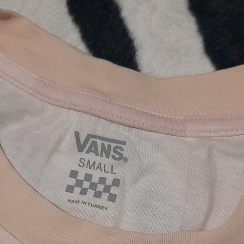 Vans crop top size S like new, white rose