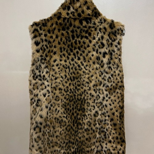 Animal print vest like new, size XS, black and brown