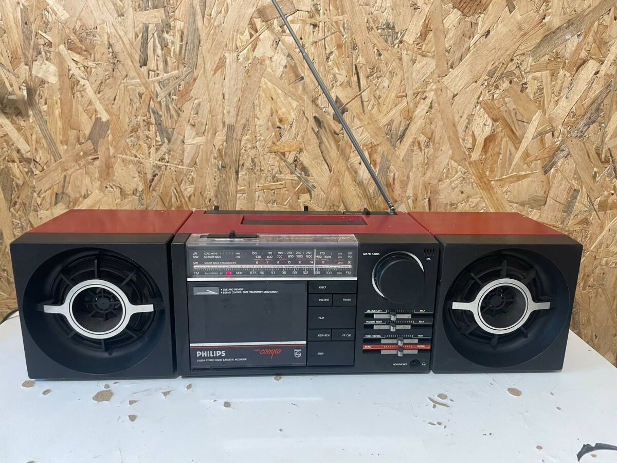 Philips Compo D8254 - Boombox Vintage Pour Pièces Détachées (ne Fonctionne Pas)