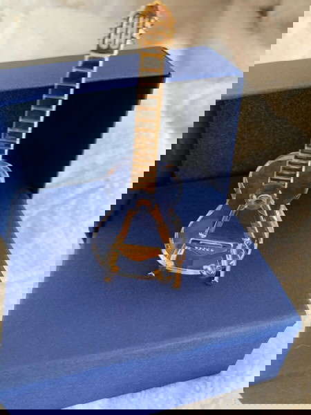 Swarovski Crystal Guitar Figurine – Limited Edition – Gold Accents