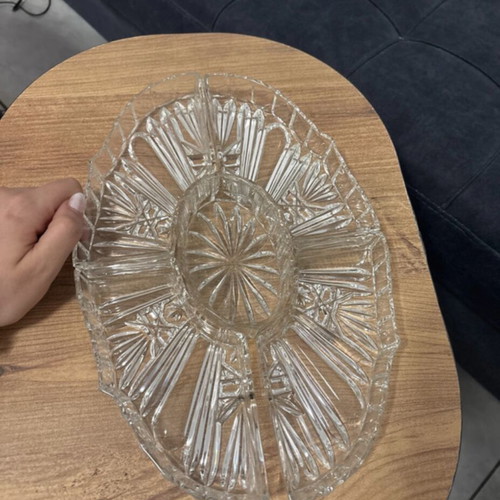 Crystal set of 5 serving bowls