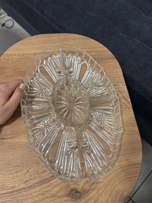 Crystal set of 5 serving bowls
