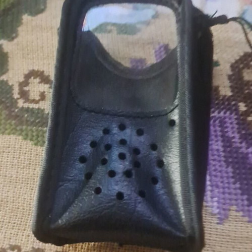 Vintage leather case for Yaesu CSC-90 walkie-talkie like new with strap