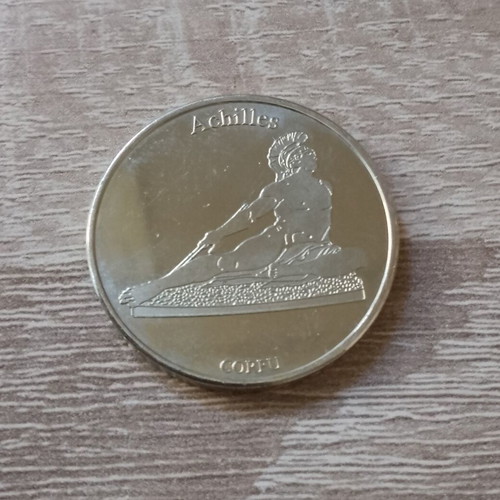 Achilles commemorative medal used, Corfu, 2010