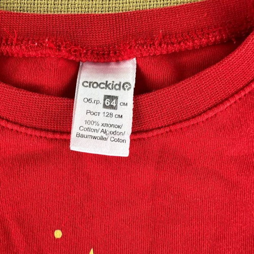 Crockid Christmas shirt red, size 128, like new