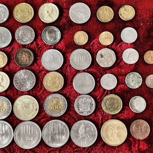 Collection of 38 International & Greek Coins, pack