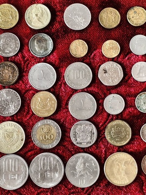 Collection of 38 International & Greek Coins, pack