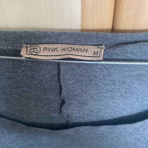 Pink Woman long-sleeve mako blouse like new, grey, size M