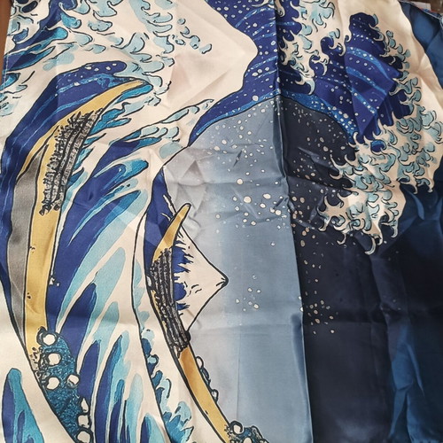 Φουλάρι με art σχέδιο 40x40cm, unisex