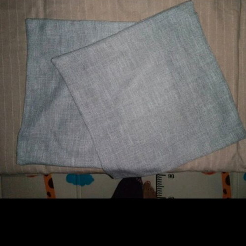 Sofa pillowcases like new, double-sided with zipper, gray