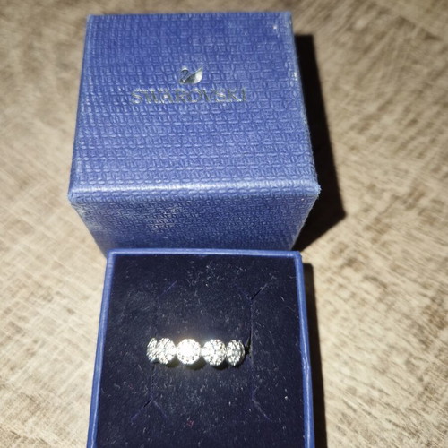 Swarovski ring, silver