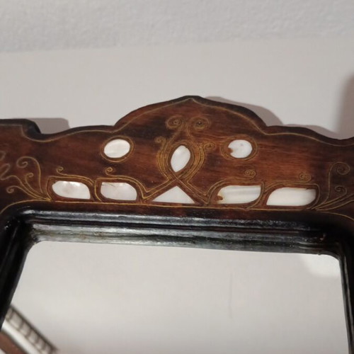Decorative wall mirror vintage wooden frame like new