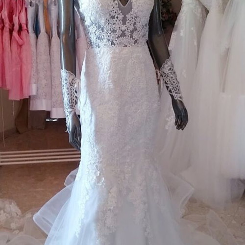Wedding dress new, ivory, size medium, for tall 168-174 cm
