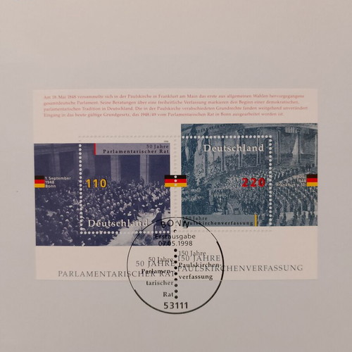 German stamps with first day of issue postmarks
