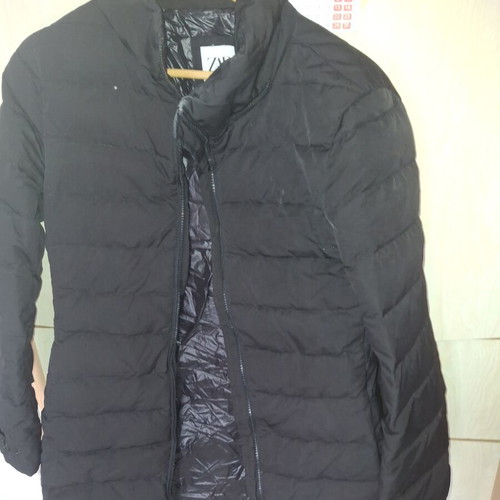 Zara puffer jacket, black, size M