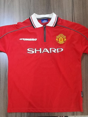 Manchester United 1998 football shirt used, medium