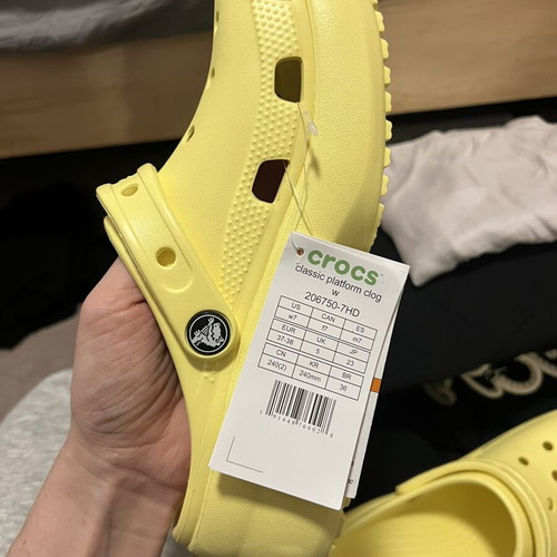 Crocs Platform shoes brand new, yellow, sizes 37–38