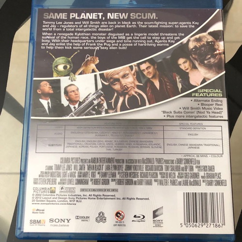 MIB II Men In Black II Blu-ray movie used with Greek subtitles