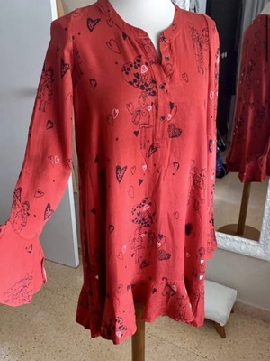 Zara Trafaluc Κοντό Φόρεμα Τουνίκ με Βολάν Σαν Καινούργιο, Κόκκινο, Μέγεθος S