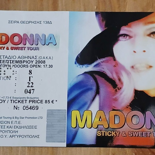 Madonna Athens 2008 Ticket Stub like new
