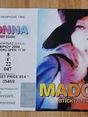 Madonna Athens 2008 Ticket Stub like new