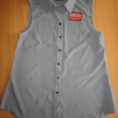 Harley Davidson sleeveless women's blouse gray size S like new