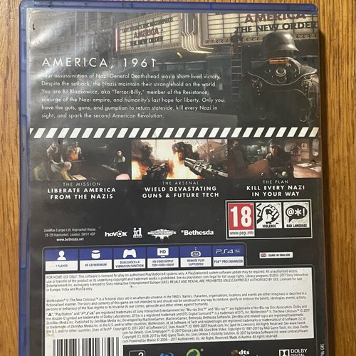 Wolfenstein II PS4 used