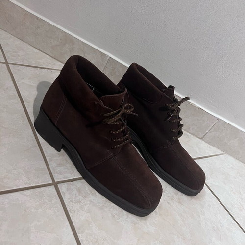 Boheme leather suede ankle boots like new, brown