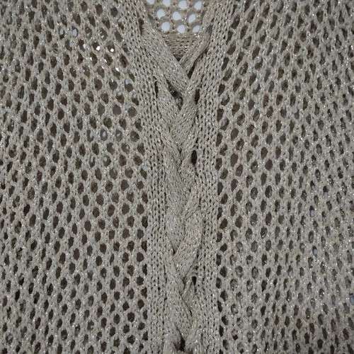 Toscana golden poncho cardigan, new, elegant open-knit design