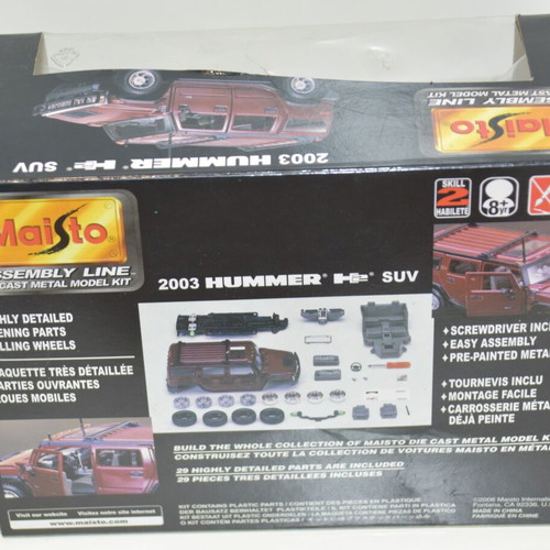 Maisto Hummer H2 SUV 1:27 assembly model 2003 new
