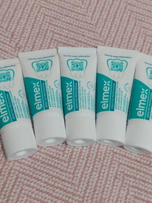 Elmex toothpaste pack of 5, 20ml each, new for sensitive teeth