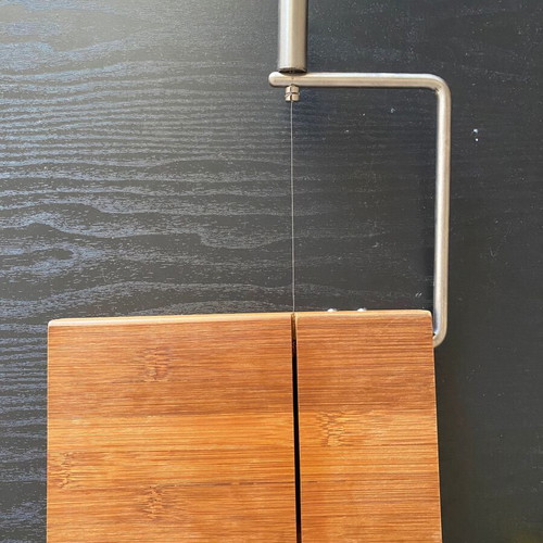 Hard Cheese Slicer like new with stainless steel and hardwood