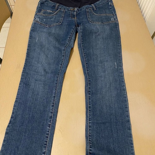 Benetton maternity jeans, size small, blue