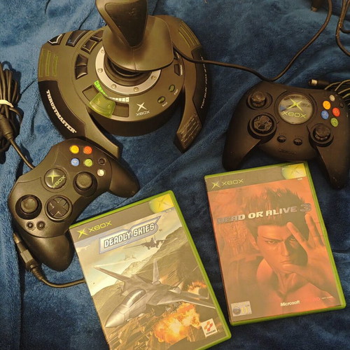Σετ πιλότου Xbox original με μοχλό Top Gun Fox 2 Pro και 2 χειριστήρια