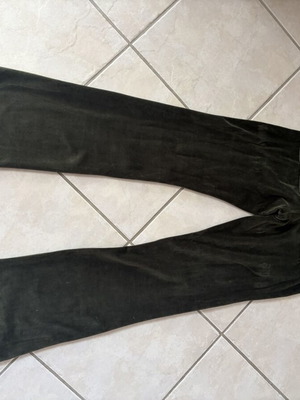 SugarFree women's velour pants, green, size S