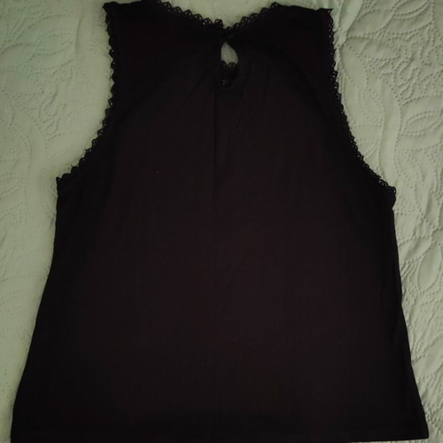Stradivarius black summer top size Small like new with lace circles