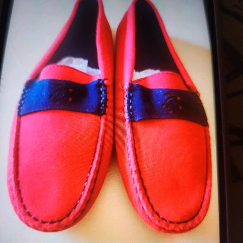 Boat shoes Vilebrequin red, new, suede