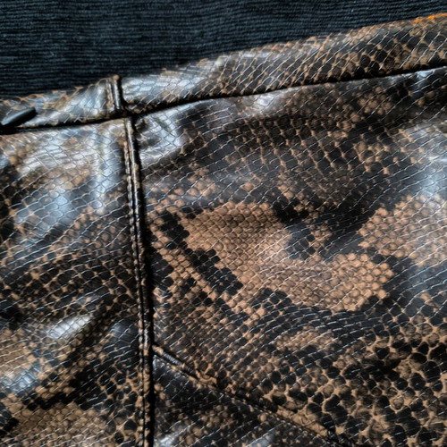 Zara skirt brown leather texture new XS with zipper