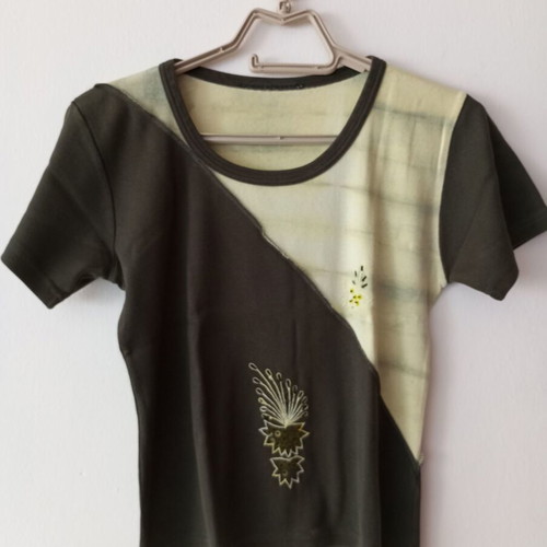 Vintage Boho Chic embroidered blouse with witch earrings gift