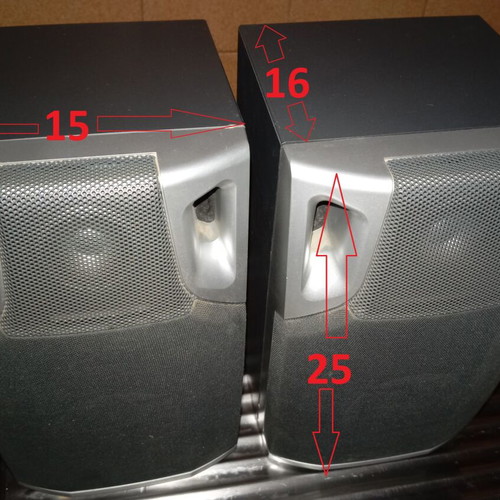 Speakers used, pairs of various types without electronics
