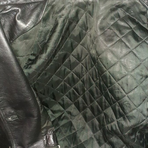 Leather jacket used size 44 dark blue