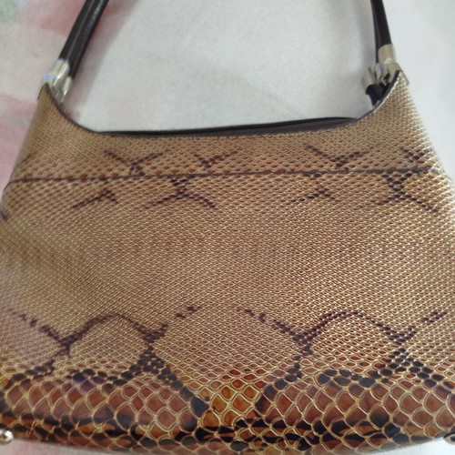 Handbag and shoulder bag with snake pattern, like new