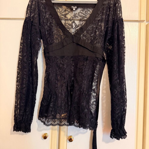 Dolce&Gabbana Women's Lace Blouse like new, 44IT, black