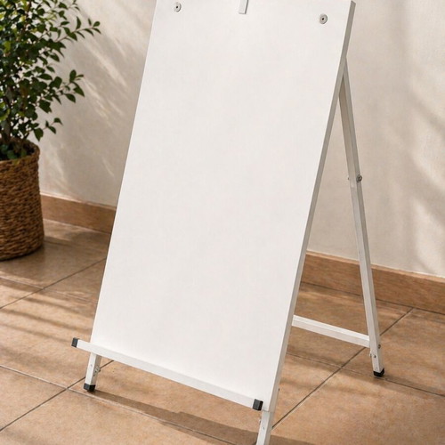 White canvas easel used