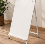 White canvas easel used