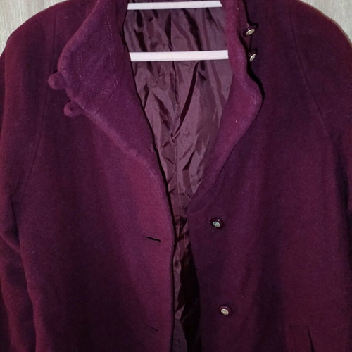 Bordeaux wool cashmere coat like new