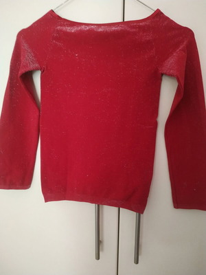 Evening blouse used red with silver thread XS/S